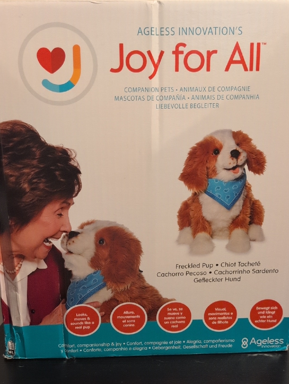 Joy for All Freckled Pup Plush Toy - Brown